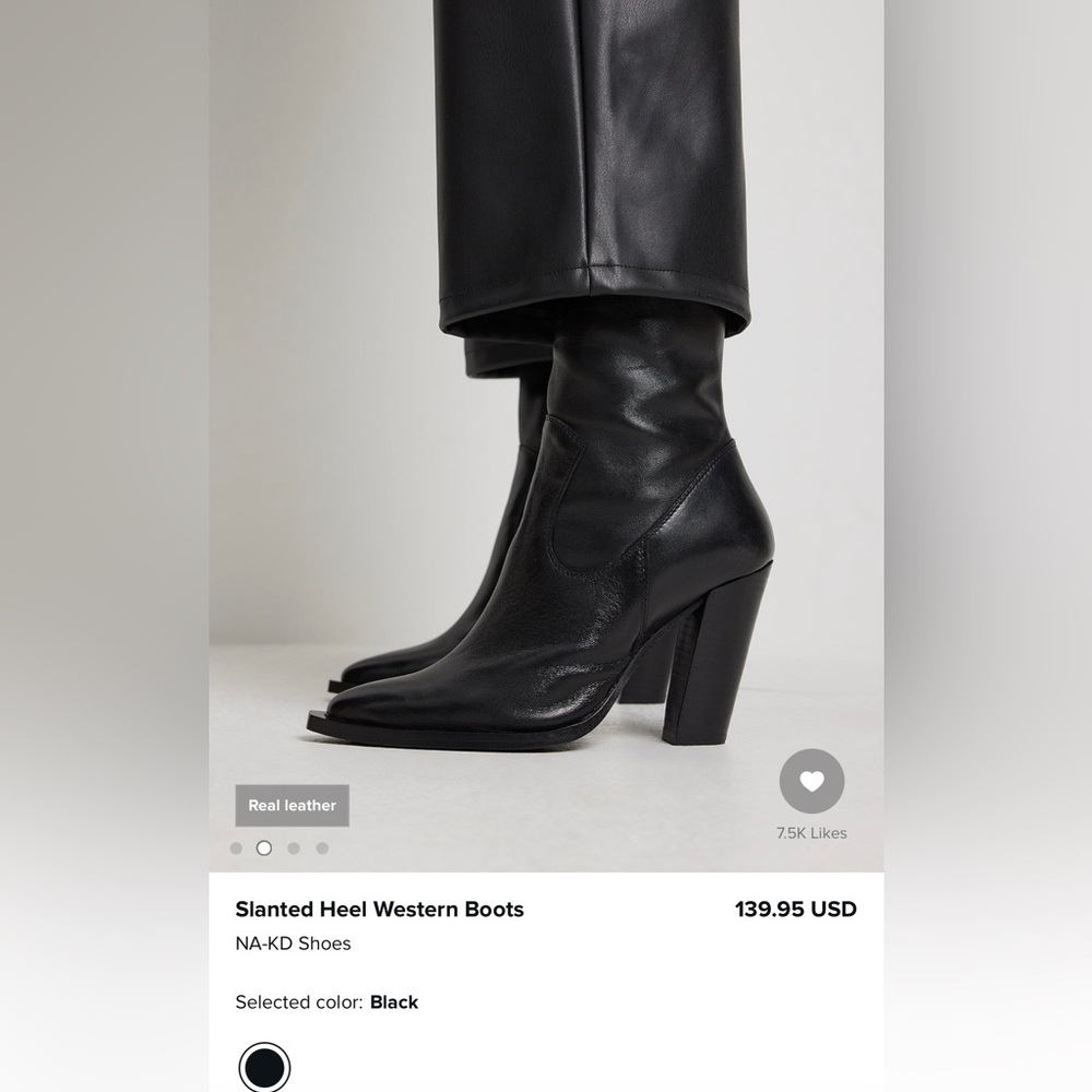 Slanted Western Heeled Boot